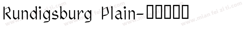 Rundigsburg Plain字体转换